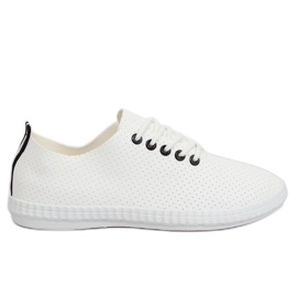 Kvinders sort-hvide sneakers B111-17 HVID / SORT