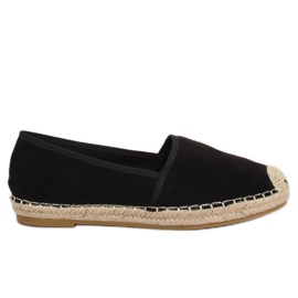 Sorte espadriller til kvinder 4855 Sort