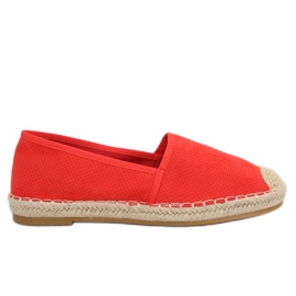 Røde kvinders espadriller 4855 Coral