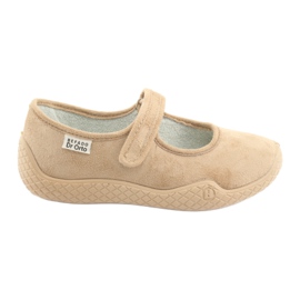 Dr.orto Befado Women's Ballerinas PU-Ey 197d004 Beige velcro Silber Insert