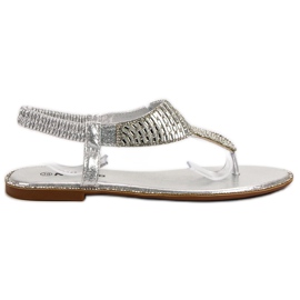 Nio Nio Slip-on sandaler med cubic zirconia grå