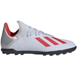 Adidas X 19.3 Tf Jr F35358 fodboldstøvler hvid hvid