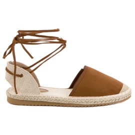 SHELOVET Knyttede Espadrilles brun