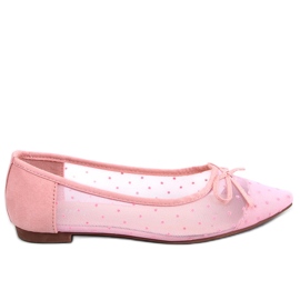 Lyserøde kvinders ballerinaer LT119P Pink