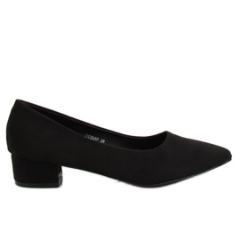 Sorte pumps lave hæle sort CC205P Sort