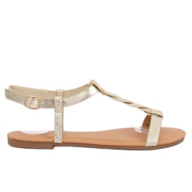 Kvinders gyldne sandaler S060071 Guld gylden