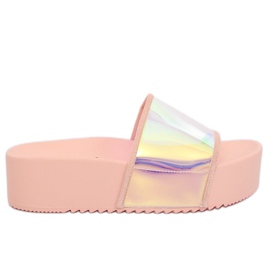 Holografiske pink tøfler CK81P Pink lyserød