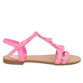 Lyserøde kvinders sandaler 1-51 Fushia