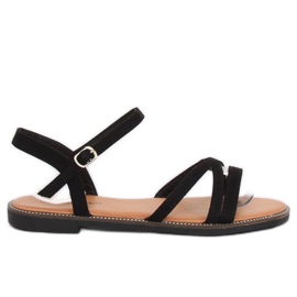 Sorte kvinders sandaler WL255 Sort