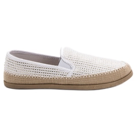 SHELOVET Hvide Espadriller