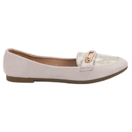Top Shoes Stilfulde ballerinaer grå