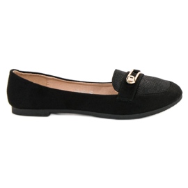 Top Shoes Stilfulde ballerinaer sort