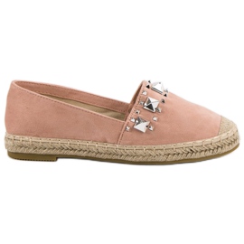 Bestelle Espadrilles Med Studs lyserød