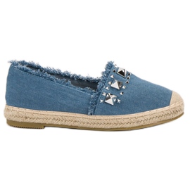 Bestelle Espadrilles Med Studs blå