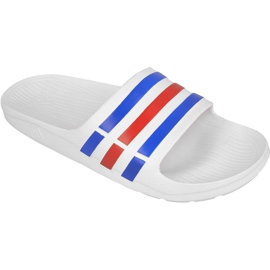 Adidas Duramo Slide M U43664 hjemmesko hvid rød blå