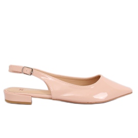 Pink ballerinaer med åben hæl LL-178 Pink lyserød