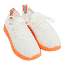 Orange og hvide sportssko NB283 Fluorescens Orange