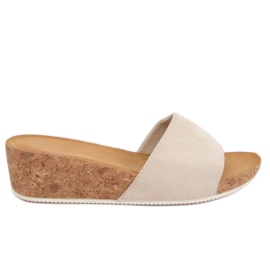 Beige G233 Beige tøfler lyserød