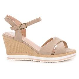 Anesia Paris Moderigtige beige sandaler