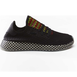 Adidas Deerupt Runner 674 Core Black Sesame Solar Red sort flerfarvet
