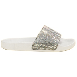Bella Star Hjemmesko med cubic zirconia hvid