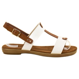 Evento Sandaler med spænde hvid brun