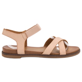 SHELOVET Slip-on sandaler brun