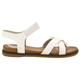 SHELOVET Slip-on sandaler hvid