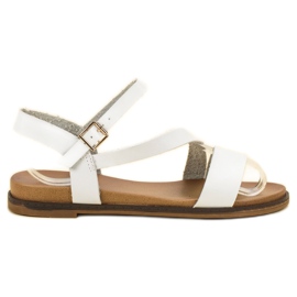 SHELOVET Casual sandaler hvid