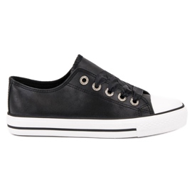 SHELOVET Sneakers bundet med et bånd sort