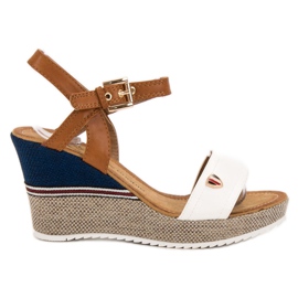 Goodin Moderigtige sandaler hvid brun