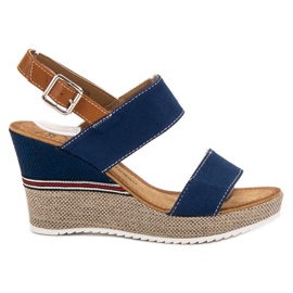 Goodin Denim sandaler brun blå