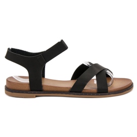 SHELOVET Slip-on sandaler sort