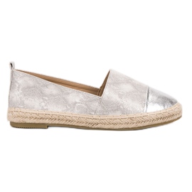 Bestelle Animal Print Silver Espadrilles grå
