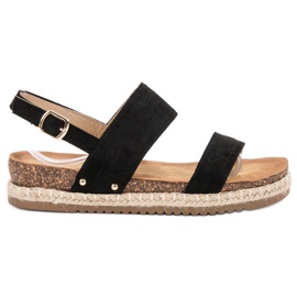 Bestelle Sandaler med glitter sort