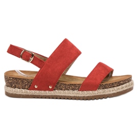 Bestelle Sandaler med glitter rød