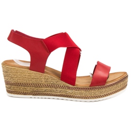 Flyfor Lette slip-on sandaler rød