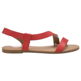Primavera Slip-on flade sandaler rød