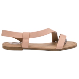 Primavera Slip-on flade sandaler beige