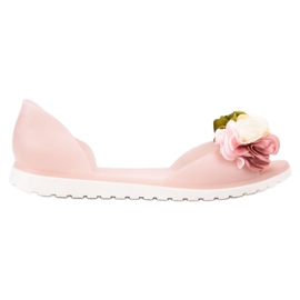 Ideal Shoes Meliski med blomster brun