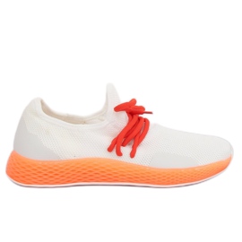 Orange og hvide sportssko B-6851 Orange