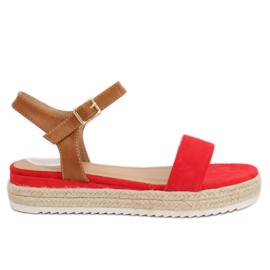 Røde espadrillessandaler Y-8224 Rød brun