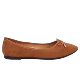 Ballerinas med mandeltåkapper kamel 8F58 Camel brun