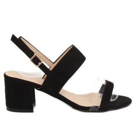 Sorte højhælede sandaler 660-1 / SA-2 Sort