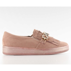 Slipony på perle t277p Pink II-GAT lyserød