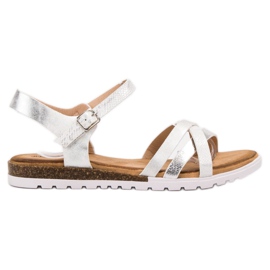 Bestelle Casual sandaler hvid grå