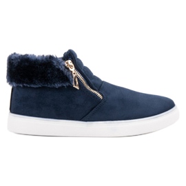 Sport Marineblå sneakers over anklen marine blå