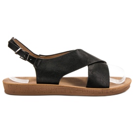 SHELOVET Behagelige sandaler sort