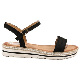 EXQUILY Sorte sandaler