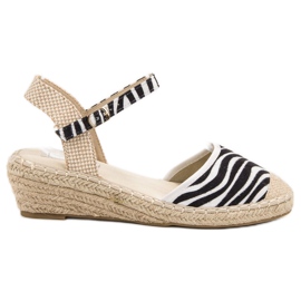 Best Shoes Kile Espadrilles hvid brun sort flerfarvet